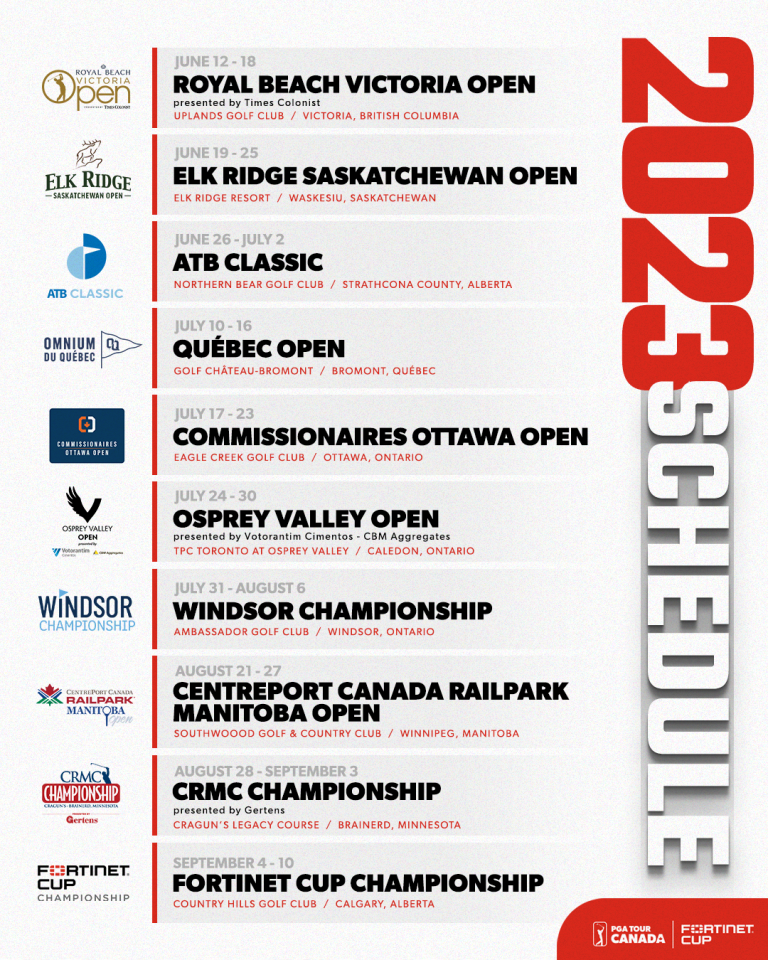 JUST ANNOUNCED 2023 PGA TOUR Canada Schedule PGA TOUR Americas